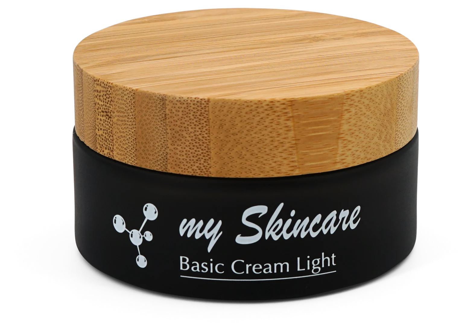 Basic Cream Light im schwarzen Tiegel mit Holzdeckel